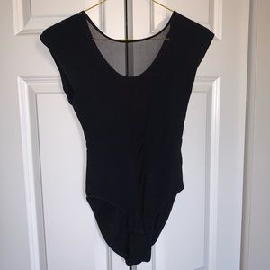 American Apparel Deep V Mesh Bodysuit